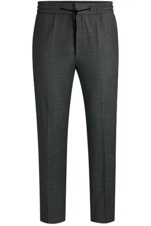 HUGO BOSS Extra Slim-Fit Hose aus fein gemustertem Stretch-Gewebe