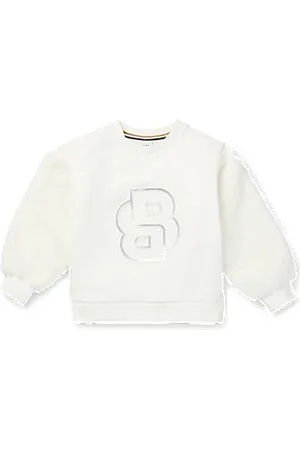 HUGO BOSS Kids-Sweatshirt mit Double-B-Monogramm in Metallic-Optik