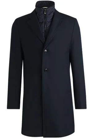 HUGO BOSS Slim-Fit Mantel mit herausnehmbarem Innen-Layer