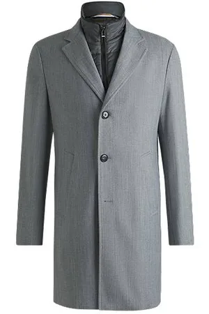 HUGO BOSS Slim-Fit Mantel mit herausnehmbarem Innen-Layer