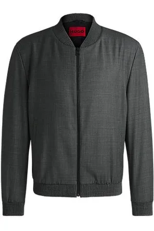 HUGO BOSS Slim-Fit Jacke mit feinem Birdseye-Muster