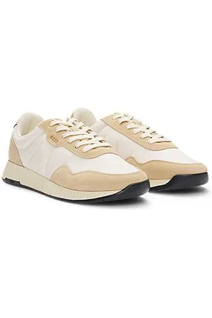 HUGO BOSS Sneakers aus verschiedenen Materialien mit Veloursleder-Details