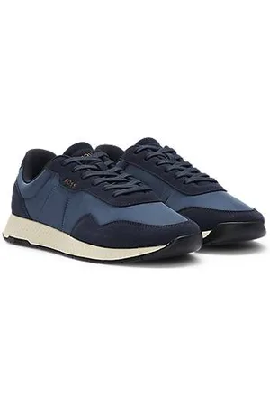 HUGO BOSS Sneakers aus verschiedenen Materialien mit Veloursleder-Details