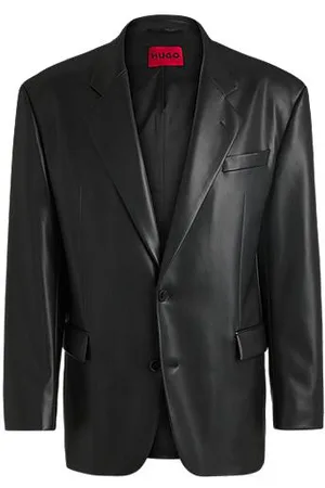 HUGO BOSS Oversized Blazer aus Kunstleder
