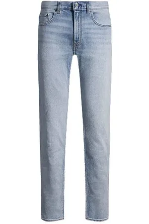 HUGO BOSS Slim-Fit Jeans aus blauem Stone-washed-Denim