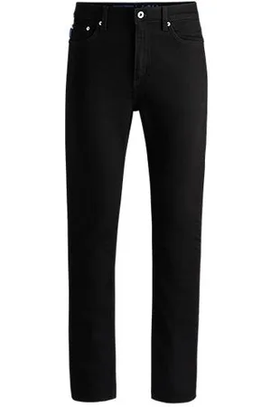 HUGO BOSS Schwarze Slim-Fit Jeans aus Stretch-Denim