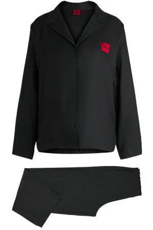 HUGO BOSS Relaxed-Fit Pyjama mit Logo-Knöpfen