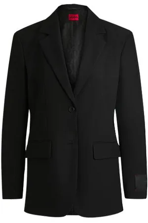 HUGO BOSS Regular-Fit Blazer aus Stretch-Gewebe mit fallendem Revers