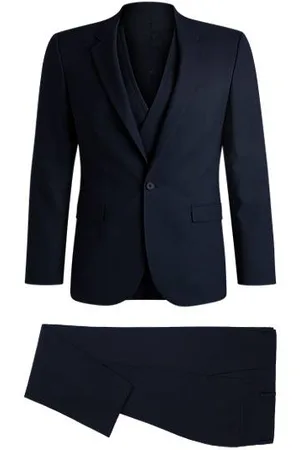 HUGO BOSS Extra Slim-Fit Dreiteiler Anzug aus Stretch-Gewebe