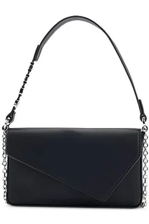 HUGO BOSS Clutch aus Kunstleder mit metallenen Logo-Details am Griff