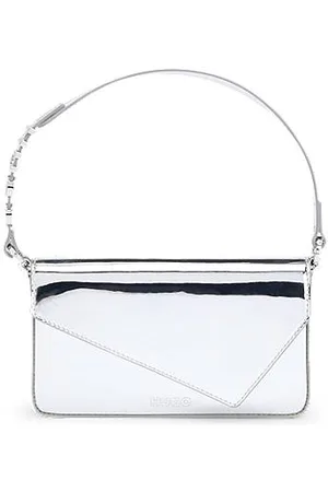 HUGO BOSS Glänzende Clutch in -Optik mit Logo-Detail am Griff