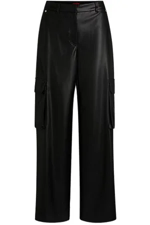 HUGO BOSS Loose-Fit Cargo-Hose aus Kunstleder