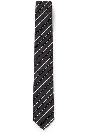 HUGO BOSS Krawatte aus Seiden-Jacquard mit diagonalen Streifen