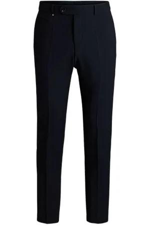 HUGO BOSS Fein gemusterte Slim-Fit Hose aus Stretch-Piqué