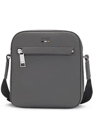 HUGO BOSS Reporter-Tasche aus genarbtem Kunstleder mit Logo-Detail