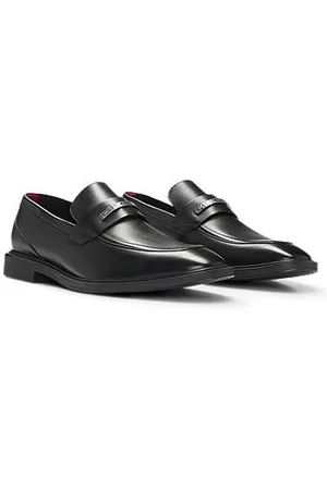 HUGO BOSS Loafer aus Leder mit Logo-Details