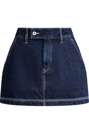 HUGO BOSS Minirock aus Denim mit kontrastierenden Nähten