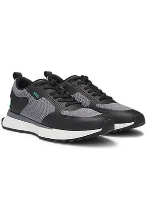HUGO BOSS Sneakers aus verschiedenen Materialien mit Mesh und Logos