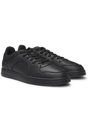 HUGO BOSS Schnür-Sneakers aus Kunstleder mit Logo-Details