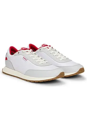 HUGO BOSS Sneakers aus Material-Mix mit Logo-Etikett