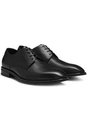 HUGO BOSS In Italien gefertigte Derbys aus Leder mit dekorativen Nähten