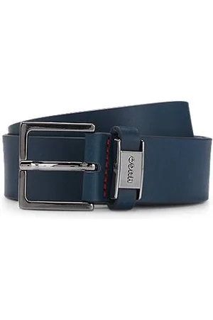HUGO BOSS Ledergürtel mit Logo-Schlaufe und Metall-Details