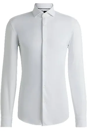 HUGO BOSS Slim-Fit Hemd aus strukturiertem Performance-Stretch-Jersey