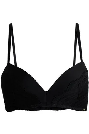 HUGO BOSS Push-up-BH mit Spitzenbesatz und Logo-Detail