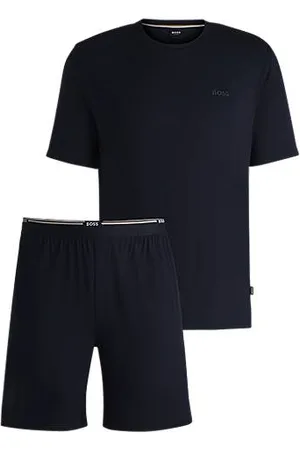 HUGO BOSS Kurzer Pyjama aus Jersey mit Logo-Stickerei