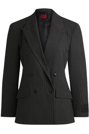 HUGO BOSS Regular-Fit Blazer aus Stretch-Gewebe mit Nadelstreifen