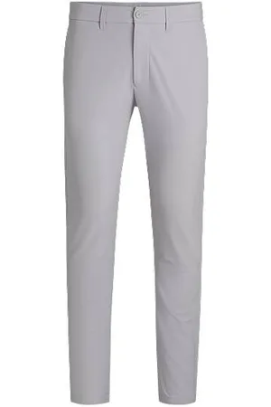 HUGO BOSS Slim-Fit Hose aus wasserabweisendem Stretch-Gewebe