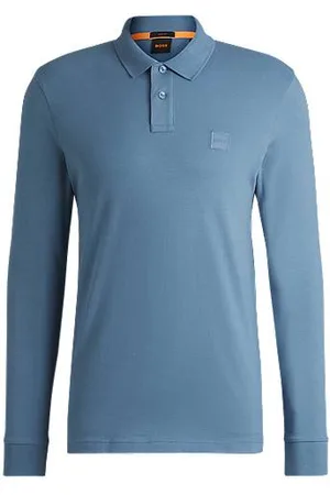 HUGO BOSS Slim-Fit Poloshirt aus Stretch-Baumwolle mit Logo-Aufnäher