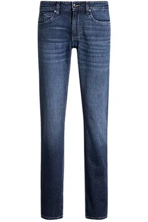 HUGO BOSS Delaware Slim-Fit Jeans aus bequemem blauem Stretch-Denim
