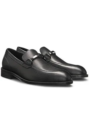 HUGO BOSS Loafer aus Leder mit Logo auf den Metall-Details