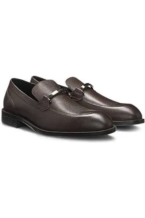 HUGO BOSS Loafer aus Leder mit Logo auf den Metall-Details