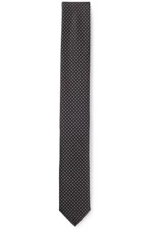 HUGO BOSS Geometrisch gemusterte Krawatte aus Seiden-Jacquard
