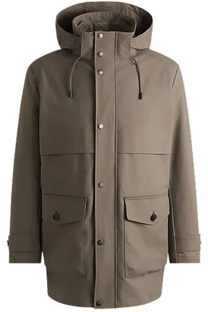 HUGO BOSS Kapuzenjacke aus Daunen-Mix mit herausnehmbarer Weste
