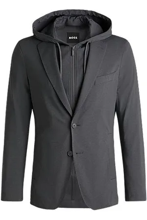 HUGO BOSS Slim-Fit Sakko mit integrierter Kapuze