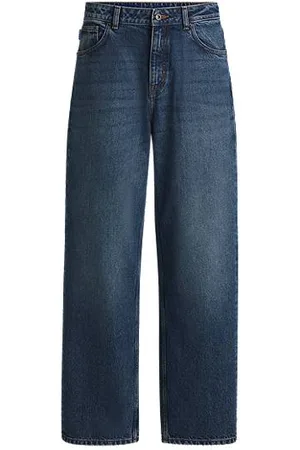 HUGO BOSS Relaxed-Fit Jeans aus blauem Baumwoll-Denim