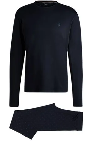 HUGO BOSS Pyjama aus Interlock-Baumwolle mit Double-B-Monogrammen