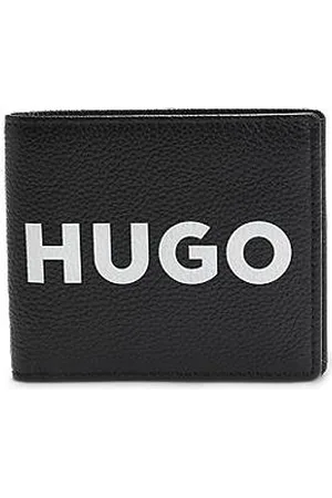 HUGO BOSS Geldbörse aus genarbtem Leder mit Kontrast-Logo