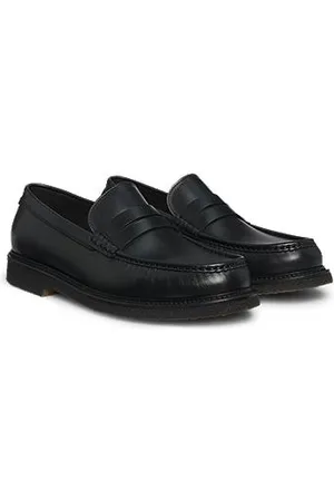 HUGO BOSS Loafer aus poliertem Leder mit Kreppsohle