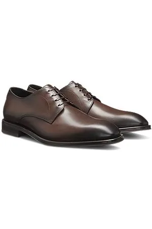 HUGO BOSS In Italien gefertigte Derbys aus Leder mit dekorativen Nähten