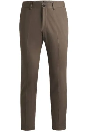 HUGO BOSS Slim-Fit Hose aus Baumwoll-Mix mit Kaschmir- und Elasthan-Anteil