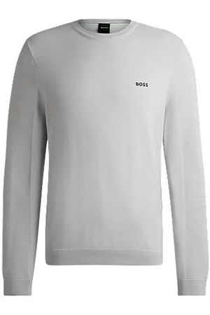 HUGO BOSS Pullover aus Dry-Flex-Gewebe mit Rundhalsausschnitt und Logo