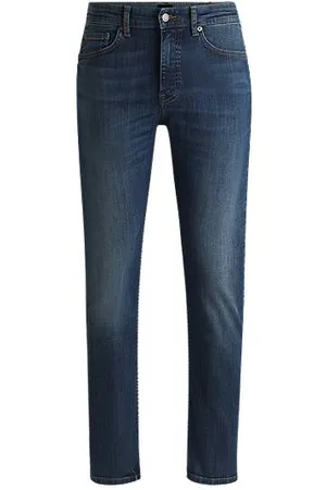 HUGO BOSS Delaware Slim-Fit Jeans aus dunkelblauem Stretch-Denim