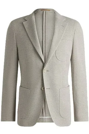 HUGO BOSS Slim-Fit Sakko aus Schurwolle, Baumwolle und Kaschmir