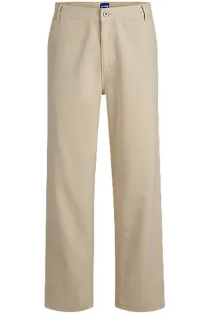 HUGO BOSS Baggy-Fit Hose aus Baumwoll-Canvas