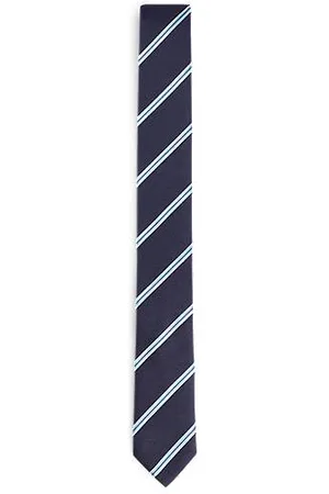 HUGO BOSS Krawatte aus Seiden-Jacquard mit diagonalen Streifen