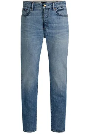 HUGO BOSS Blaue Classic-Fit Jeans aus bequemem Stretch-Denim